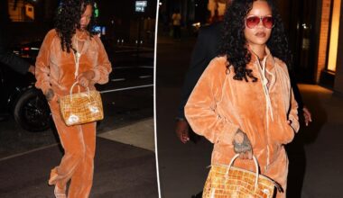 Rihanna wears $2.2K Chloé velour tracksuit for casual NYC night out