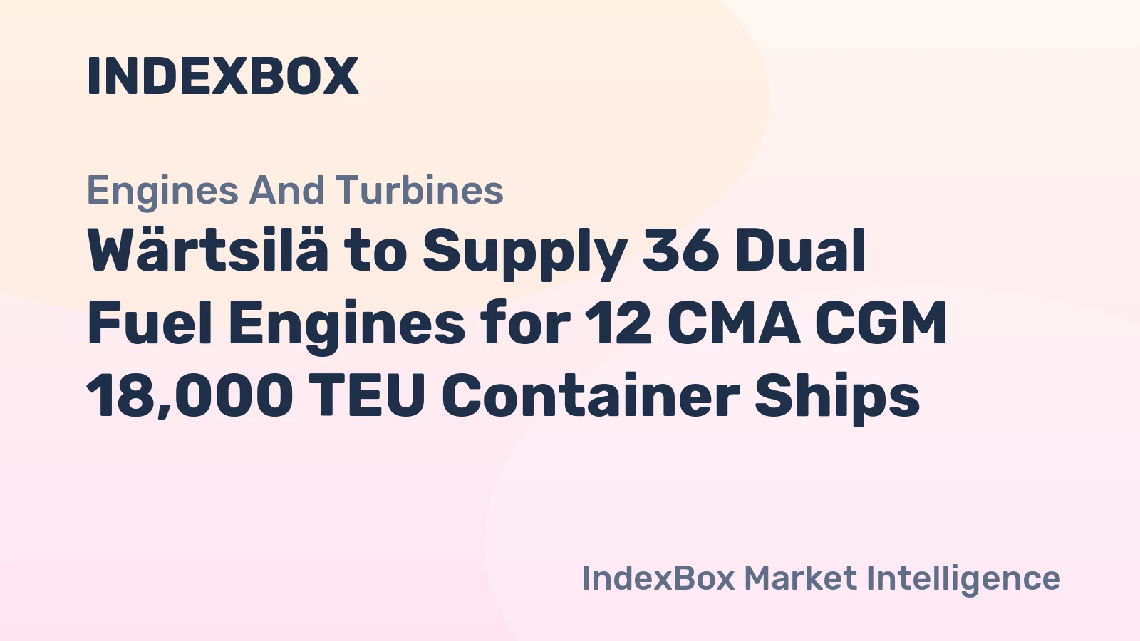 Wärtsilä 34DF Engines Chosen for 12 CMA CGM LNG Container Ships - News and Statistics