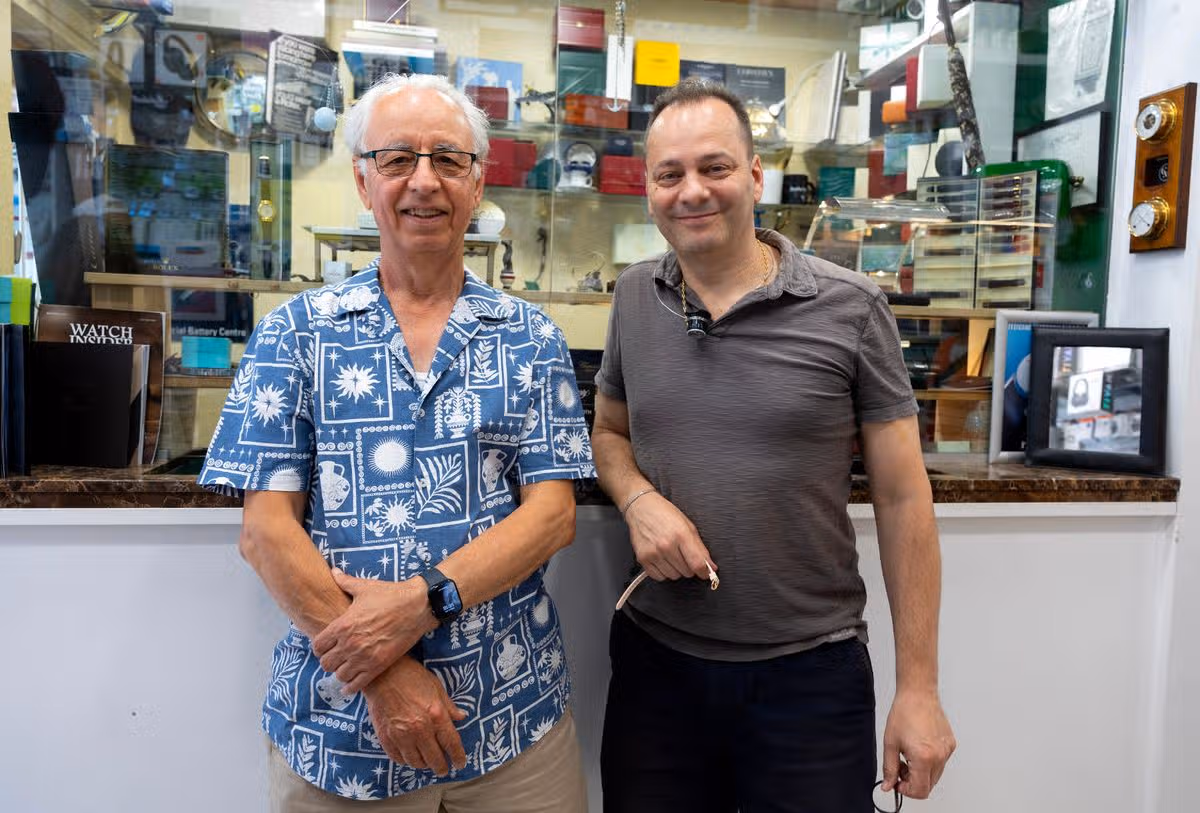 Christian Marfe and Mazhar Toutounjee for photo in their shop in Notting Hill in London, Britain 13 July 2026. Facundo Arrizabalaga/MyLondon