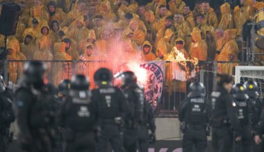 Police chase fans off the field in clashes at German club game in Dresden