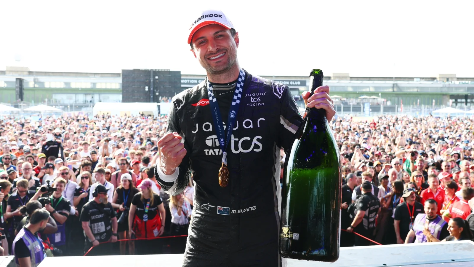 Mitch Evans won a chaotic Berlin E-Prix
