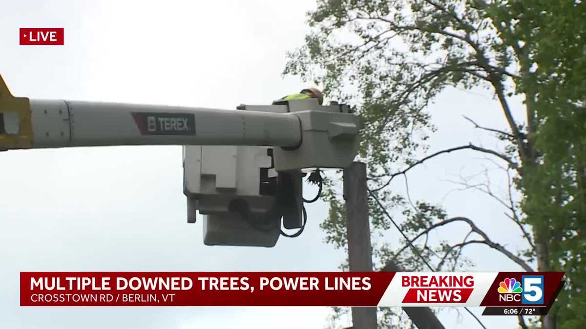 GMP fixes power lines along Crosstown Road in Berlin, VT