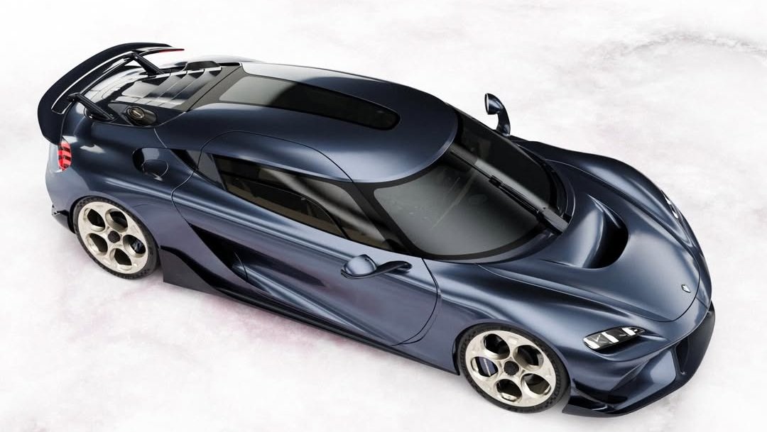 This custom Koenigsegg Gemera has features inspired by Porsche