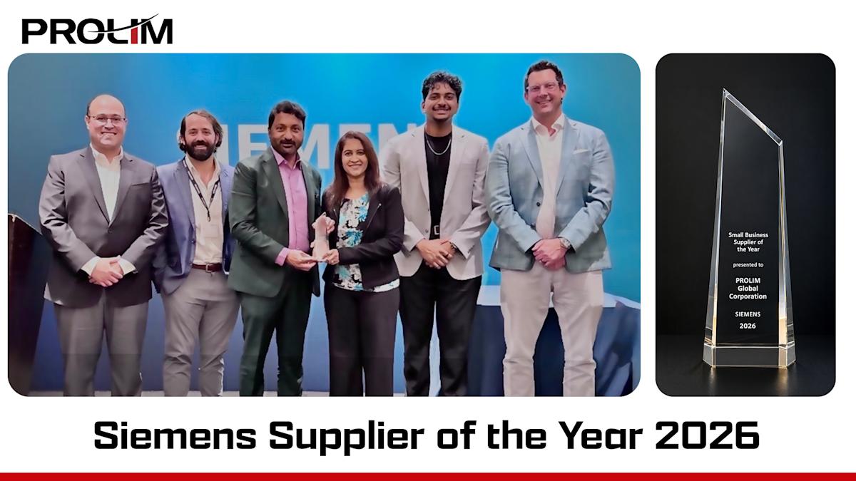 Siemens recognizes PROLIM as “Supplier of the Year 2026”
