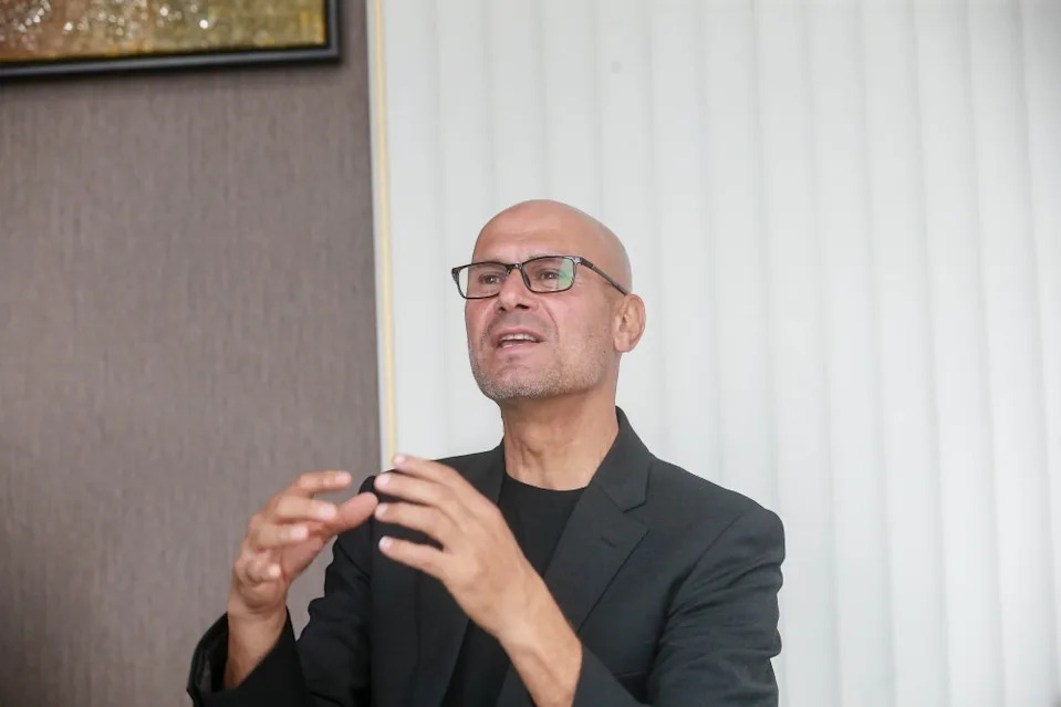 Abbas Saad speaks to Malay Mail during the live telecast of the Fifa World Cup 2026 match between Mexico and Korea Republic at The Met Corporate Towers in Kuala Lumpur June 19, 2026. — Picture by Sayuti Zainudin