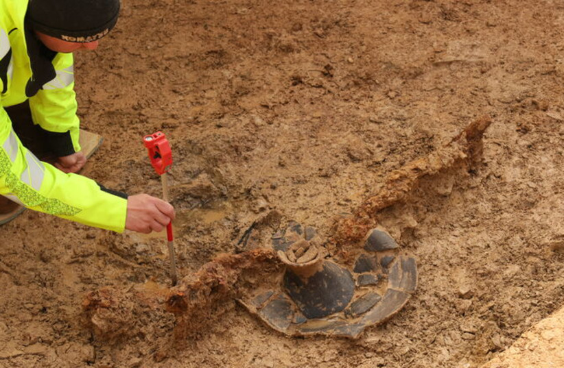 Previously unknown grave of an Iron Age high ranking individual was found during excavations near Bad Camberg in Hesse, Germany, June 25, 2026.