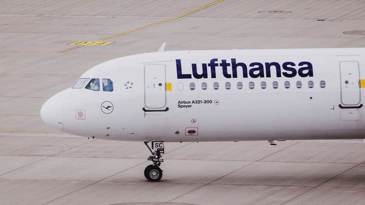Lufthansa aircraft parked at Berlin Brandenburg Airport in Germany