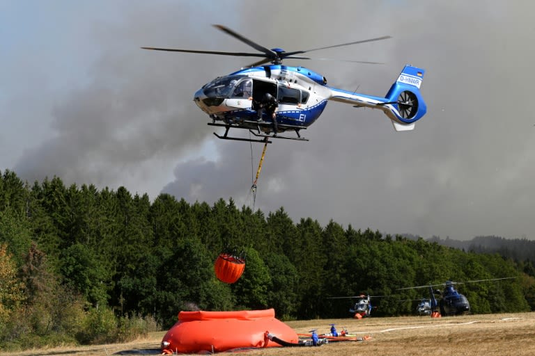 Wind spurs forest fire in western Germany, with scores evacuated