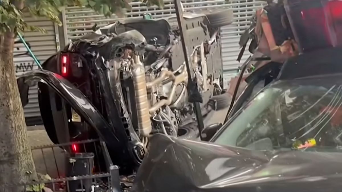 Corvette Hits Mercedes, Sends Pedestrian Flying in Wild NYC Crash, Police Say