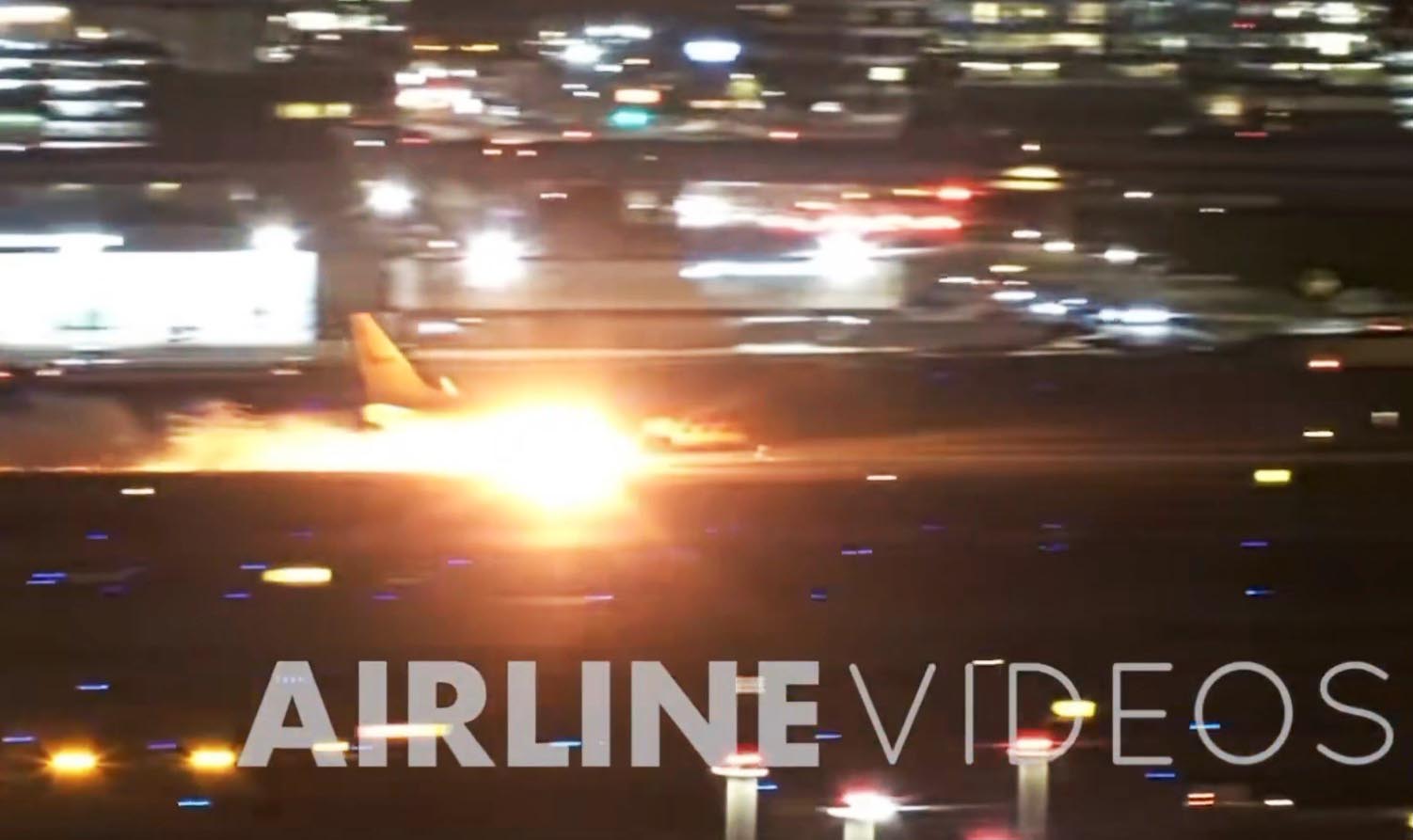 A DHL Boeing 737-800 cargo experienced a brake lockup and fire upon landing at Los Angeles
