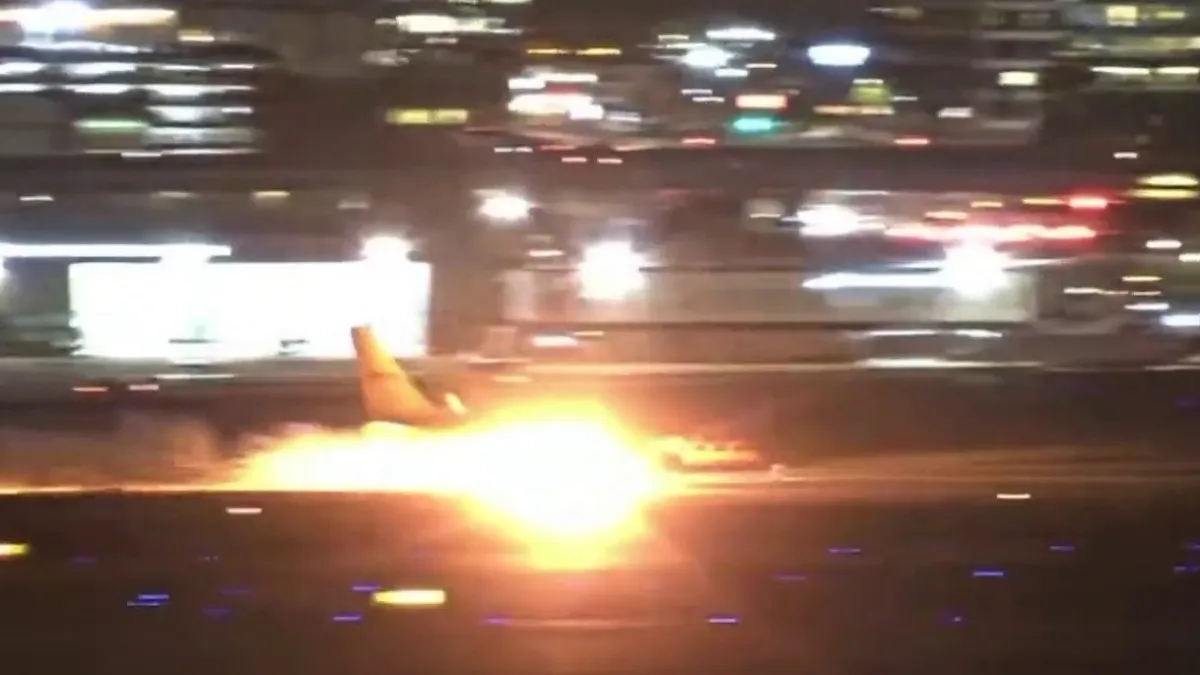 Video shows fire erupt under DHL cargo plane landing at LAX – NBC Los Angeles