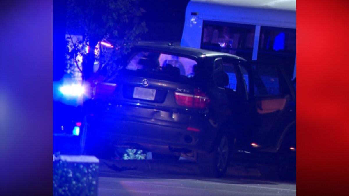 BMW Driver Flees Police, Crashes Through Fences and Into City Vehicles