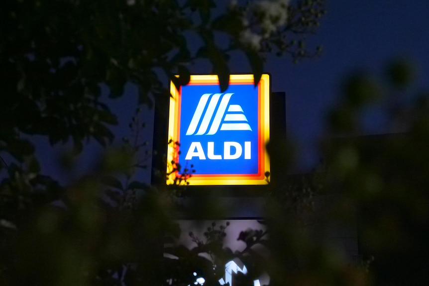 An ALDI supermarket sign