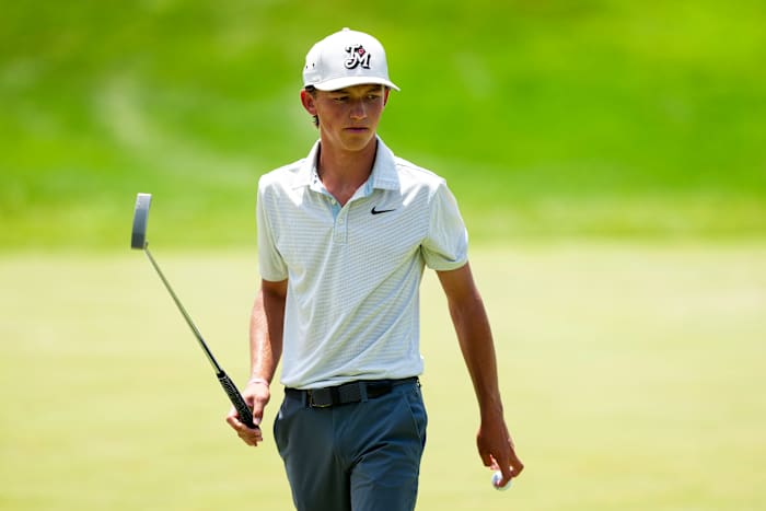 Local golf phenom Miles Russell qualifies for U.S. Open with friend Charlie Woods on the bag