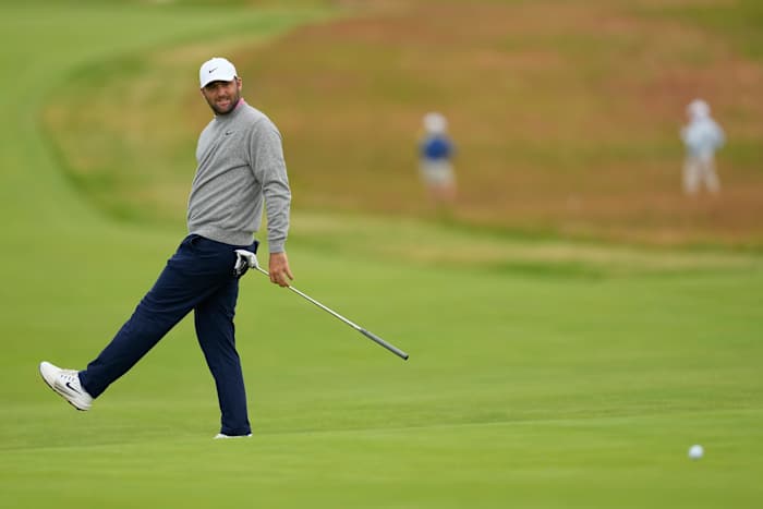 Scheffler shoots 2 over at windy US Open, will need to rebound to complete the career Grand Slam