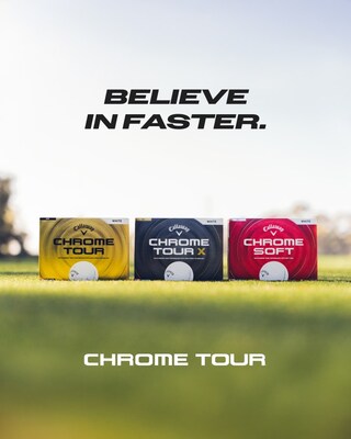 Callaway's new 2026 golf balls include Chrome Tour, Chrome Tour X, and Chrome Soft. Callaway's new 2026 golf balls include Chrome Tour, Chrome Tour X, and Chrome Soft.