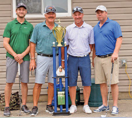 Morning winners: Cory Waltman, Frankie Plessinger, Marvin Kendall and Brett Cornelius. Photo by Matt Hill Tournament Committee