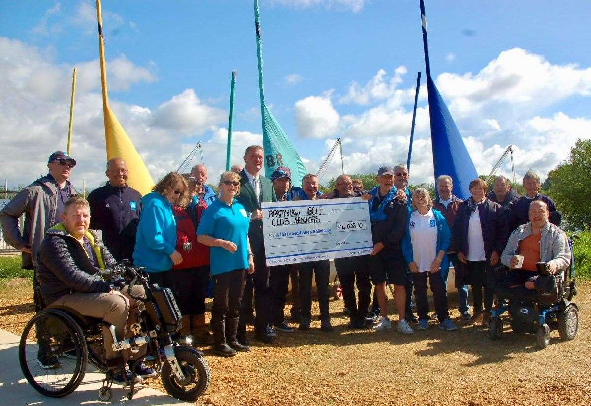 Bramshaw Golf Club raises £4,038.90 for Testwood Lakes Sailability