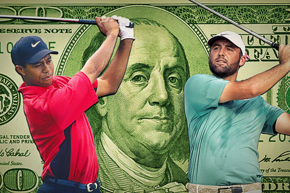 Scottie Scheffler is poised to pass Tiger Woods in career earnings