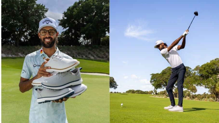 TravisMathew x Akshay Bhatia Modern Tour Golf Shoe buy online; TravisMathew Akshay Bhatia campaign about