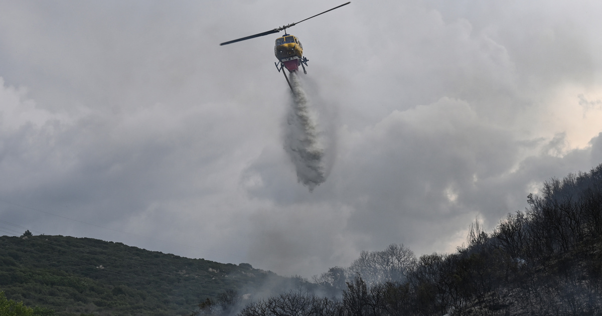 Index - Külföld - Hatalmas erdőtűz pusztít Görögországban, repülőkkel és helikopterekkel küzdenek a lángok ellen