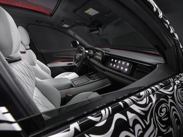 Studio photo, interior, steering wheel, digital stage, front sport seats