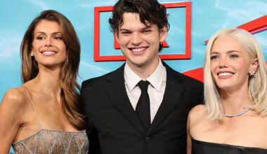 Kaia Gerber, Homer Gere és Hayes Warner az The Shards (Szilánkok) világpremierjén New Yorkban, 2026. július 27-én