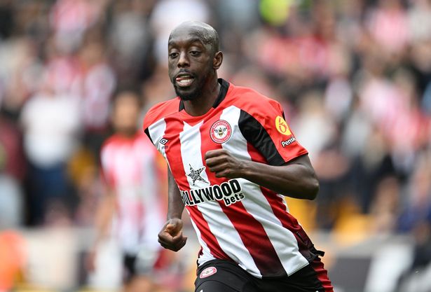 Yoane Wissa in action for Brentford in the 2024-25 season