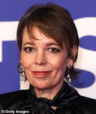 Olivia Colman plays the nervous Mrs. Bennet