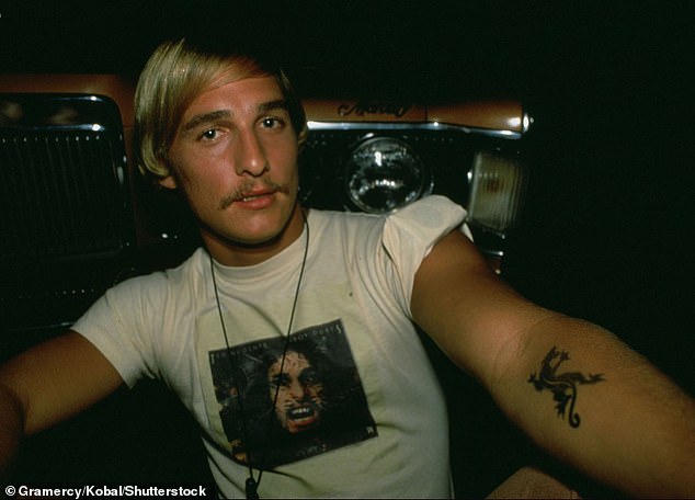 Fans know him as rugged and charming with dark curls and a drawling voice - but his first major film role saw him fresh-faced with sleek blond hair
