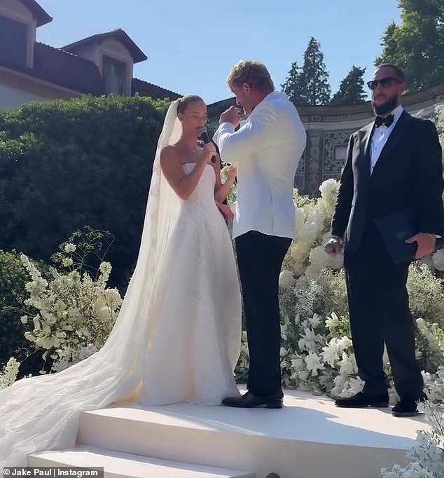 Logan Paul and Nina Agdal, 33, got married in Lake Como, Italy on Friday. Now the Daily Mail has learned who made her two gowns