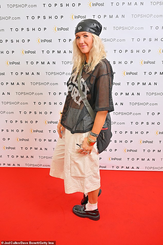 Meanwhile Ines Rae cut a casual display for the outing as she wore a pair of three-quarter white shorts and a black sheer top