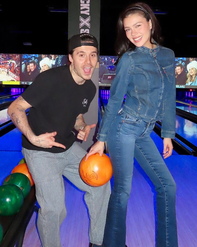 Just like any normal couple, Brooklyn and Nicola partake in cheaper activities such as bowling