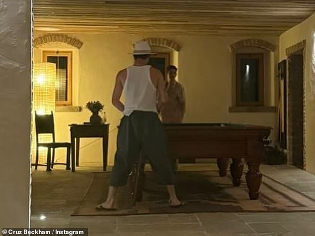 The group played ping pong together amid their chilled night