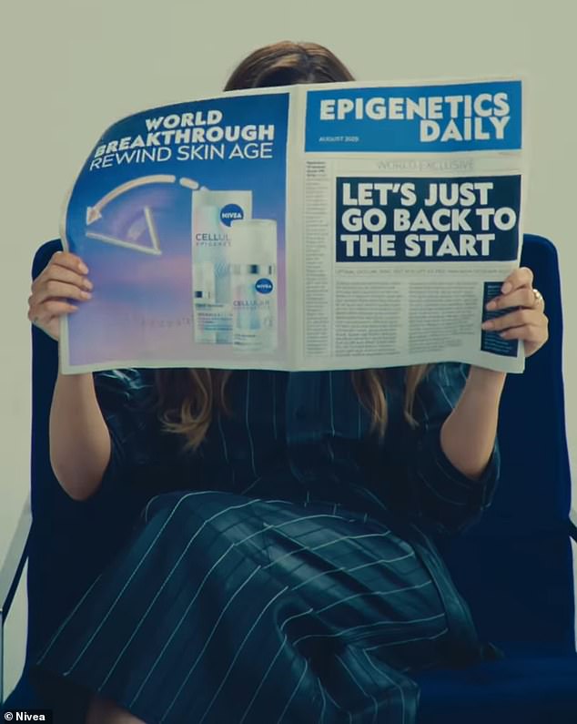 The anti-ageing product was teased on the front of the newspaper