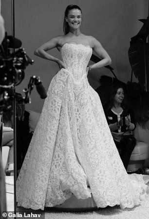 The Daily Mail also got a look at Agdal's private fitting at Galia Lahav's New York City showroom