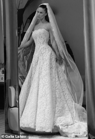 Here she wore her veil