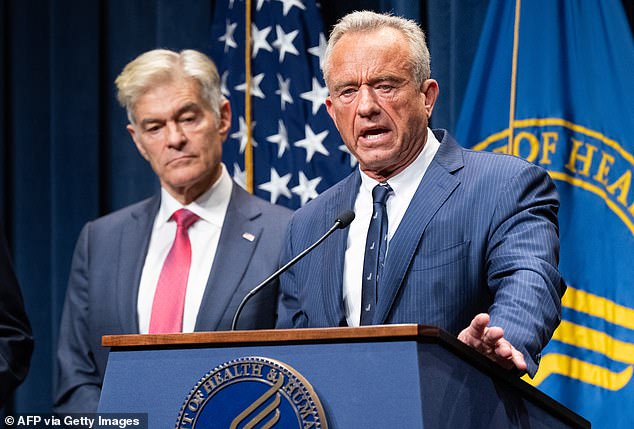 In an appearance on Club Random, Pratt told Bill Maher that there are parts of the 'MAHA' agenda he loves and that he wishes him well in his efforts (RFK pictured in 2025)