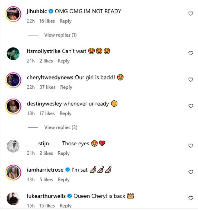 Fans flooded the comments section on the teaser to voice their excitement for her return