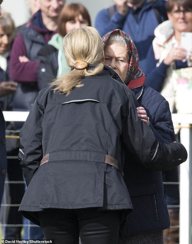 Sophie and the Queen embrace at the Royal Windsor Horse Show in 2015