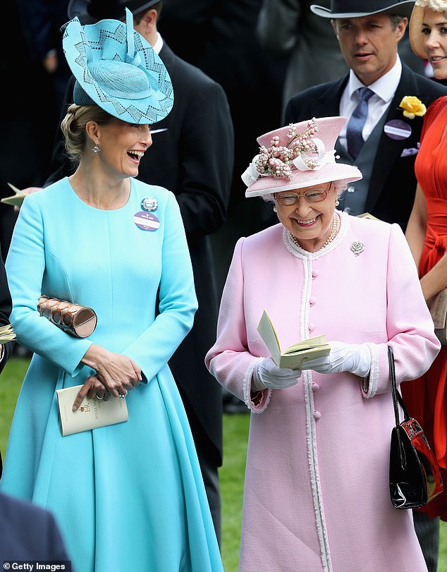 Sophie and the Queen are pictured on the second day of Royal Ascot on June 15, 2016