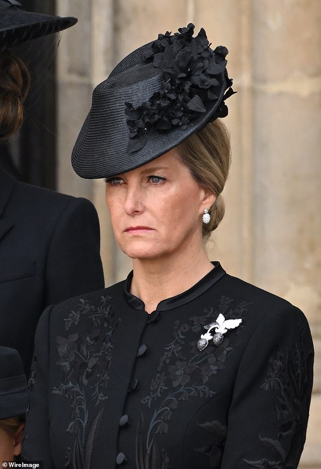 Sophie is pictured during the Queen's state funeral at Westminster Abbey on September 19, 2022