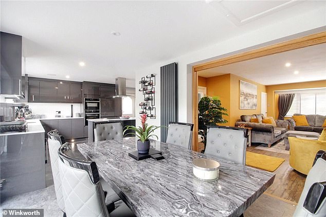 Luxury: Karl Lake spent around £40,000 kitting out his house with a new kitchen