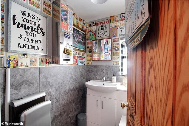 Mod cons: The pub toilet has been kitted out with a chic and modern Dyson hand-dryer