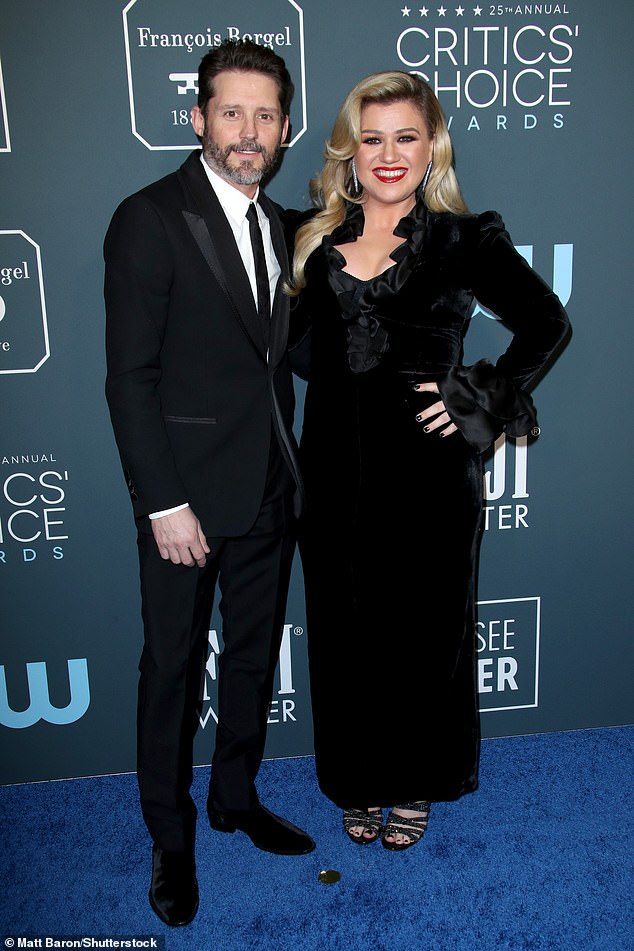 She made the post the same day that it was revealed that his ex-wife Kelly Clarkson, 43, was returning to The Voice; Blackstock and Clarkson are pictured in 2020 in LA
