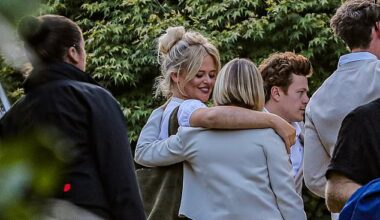 Rivals was full of swanky parties where the champagne was ever flowing, and last night its writer Dame Jilly Cooper hosted her own drink-fuelled soiree (pictured Emily Atack)