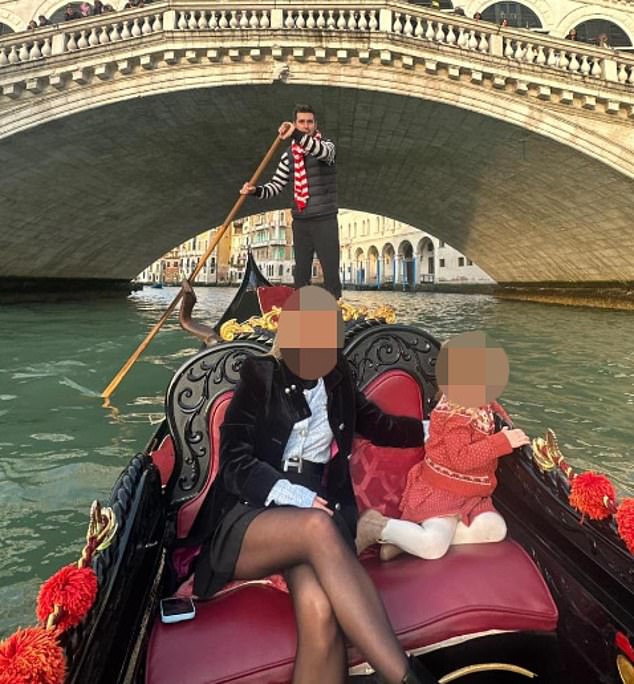 Social media pictures posted by the girl's devoted mum never show images of her disgraced dad