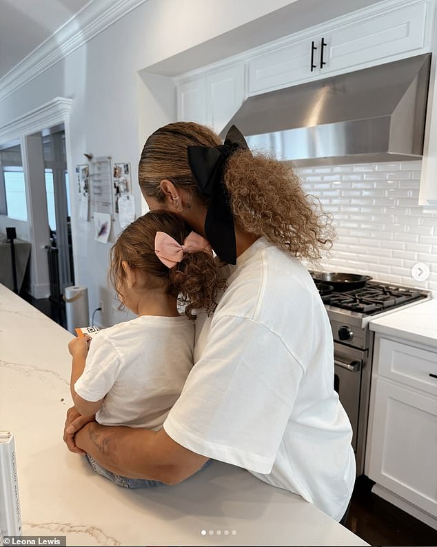 The singer, 40, welcomed her daughter Carmel Allegra in July 2022 with her husband Dennis Jauch