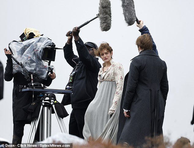 The hotly-anticipated Austen adaptation also stars Olivia Colman as Elizabeth’s mother Mrs Bennet, with Rufus Sewell as Mr Bennet