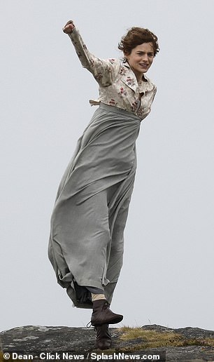 Emma, who plays feisty Elizabeth Bennet, joined Jack, who stars as Mr Darcy, on set to film their version of Jane Austen's Regency drama